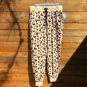 NWT Disney Minnie Mouse Cheetah Print Joggers LG